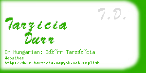 tarzicia durr business card